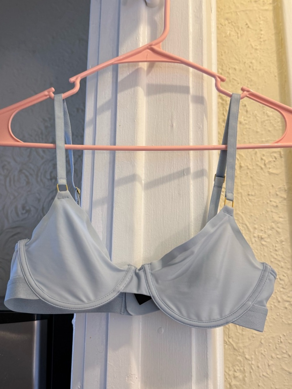 pepper bra unlined sheer baby blue 32A